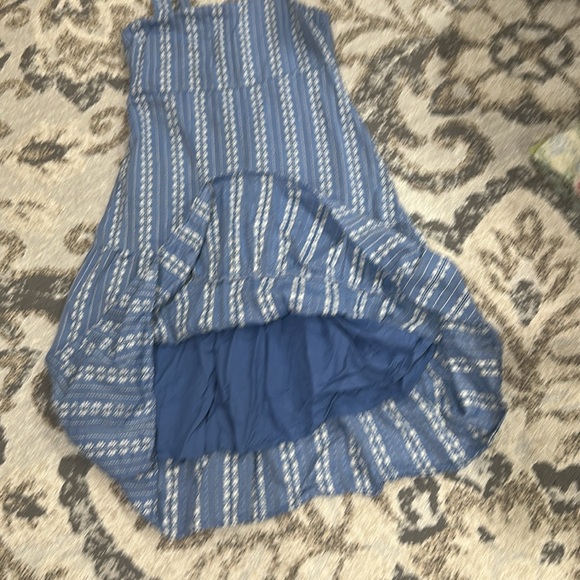 Madewell Blue Embroidered Button Back Tiered Sundress size 8 - Picture 8 of 11